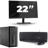 HP ProDesk 400 G3 Micro Tower - Intel Core i5-6e Generatie - 8GB RAM - 256GB SSD - Windows 11 + 1x 22 inch Monitor Nette Staat