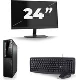 Lenovo ThinkCentre Edge 72 SFF - Intel Core i3-3e Generatie - 8GB RAM - 256GB SSD - Windows 10 + 1x 24 inch Monitor Nette Staat