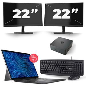 Dell Latitude 7320 - Intel Core i5-11e Generatie - 13 inch - 16GB RAM - 512GB SSD - Windows 11 Home + 2x 22 inch Monitor Zichtbaar gebruikt