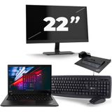 Lenovo ThinkPad T490 - Intel Core i5-8e Generatie - 14 inch - 16GB RAM - 256GB SSD - Windows 11 Home + 1x 22 inch Monitor Zichtbaar gebruikt