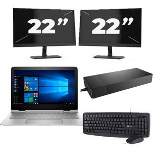 Lenovo ThinkPad L13 G2 - Intel Core i3-11e Generatie - 13 inch - 16GB RAM - 256GB SSD - Windows 11 Home + 2x 22 inch Monitor Zichtbare schade