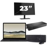 Microsoft Surface Laptop 3 - Intel Core i5-10e Generatie - 13 inch - 16GB RAM - 256GB SSD - Windows 11 Home + 1x 23 inch Monitor Nette Staat