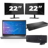 Dell Precision 3571 - Intel Core i5-12e Generatie - 15 inch - 16GB RAM - 256GB SSD - Windows 11 Home + 2x 22 inch Monitor Zichtbare schade