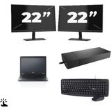 Fujitsu LifeBook U727 - Intel Core i7-7e Generatie - 12 inch - Touch - 16GB RAM - 256GB SSD - Windows 11 + 2x 22 inch Monitor Zichtbare schade