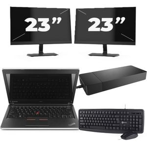 HP Envy notebook 13 - Intel Core i5-7e Generatie - 13 inch - 8GB RAM - 256GB SSD - Windows 11 Home + 2x 23 inch Monitor Zichtbare schade