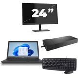 Fujitsu Lifebook E5511 - Intel Core i7-11e Generatie - 15 inch - 16GB RAM - 256GB SSD - Windows 11 Home + 1x 24 inch Monitor Zichtbaar gebruikt