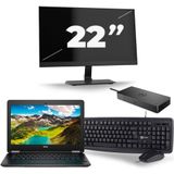 Dell Latitude E7270 - Intel Core i7-6e Generatie - 12 inch - 16GB RAM - 256GB SSD - Windows 11 + 1x 22 inch Monitor Zichtbaar gebruikt
