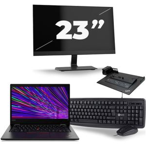 Lenovo ThinkPad L13 - Intel Core i3-10e Generatie - 13 inch - 4GB RAM - 256GB SSD - Windows 11 + 1x 23 inch Monitor Zichtbare schade