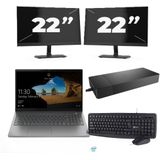 Lenovo ThinkBook 15 G2 ITL - Intel Core i5-11e Generatie - 15 inch - 16GB RAM - 256GB SSD - Windows 11 Home + 2x 22 inch Monitor Nette Staat