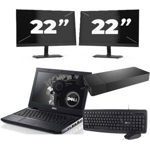 Dell Precision 3350 - Intel Core i7-10e Generatie - 15 inch - 16GB RAM - 256GB SSD - Windows 11 + 2x 22 inch Monitor Zichtbaar gebruikt