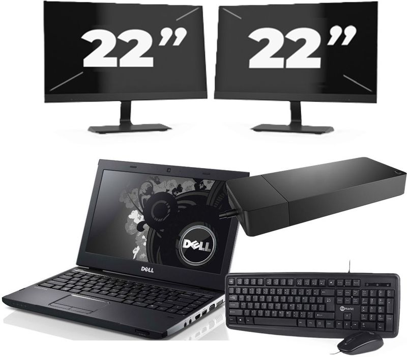 Dell Precision 3350 - Intel Core i7-10e Generatie - 15 inch - 16GB RAM - 256GB SSD - Windows 11 + 2x 22 inch Monitor Zichtbaar gebruikt