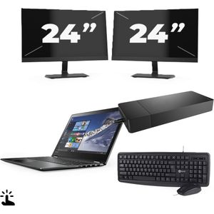 Microsoft Surface Laptop 4 - Intel Core i7-11e Generatie - 13 inch - Touch - 16GB RAM - 128GB SSD - Windows 11 Home + 2x 24 inch Monitor Zichtbaar gebruikt