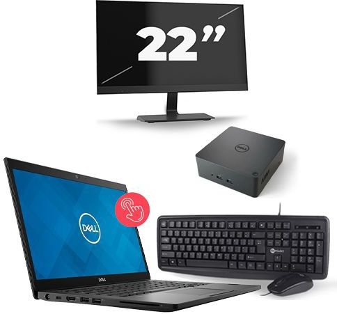 Dell Latitude 7490 - Intel Core i7-8e Generatie - 14 inch - Touch - 16GB RAM - 512GB SSD - Windows 11 + 1x 22 inch Monitor Nette Staat