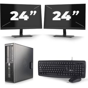 HP Z220 Workstation SFF - Intel Core i5-2e Generatie - 8GB RAM - 256GB SSD - Windows 10 + 2x 24 inch Monitor Nette Staat