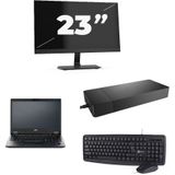 Fujitsu LIFEBOOK E5410 - Intel Core i3-10e Generatie - 14 inch - 16GB RAM - 256GB SSD - Windows 11 Home + 1x 23 inch Monitor Zichtbaar gebruikt