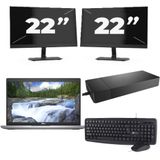 Dell Latitude 5420 - Intel Core i3-11e Generatie - 14 inch - 16GB RAM - 256GB SSD - Windows 11 Home + 2x 22 inch Monitor Zichtbare schade
