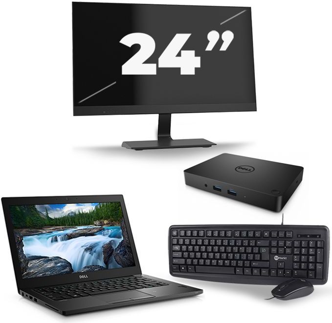 Dell Latitude 3400 - Intel Core i5-8e Generatie - 14 inch - 16GB RAM - 512GB SSD - Windows 11 + 1x 24 inch Monitor Zichtbaar gebruikt