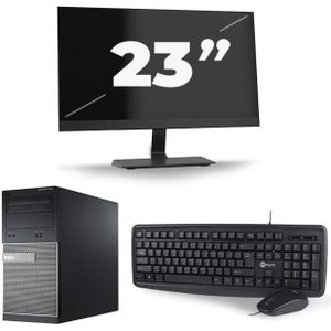 Dell Optiplex 3020 Micro Tower - Intel Core i3-4e Generatie - 8GB RAM - 128GB SSD - Windows 10 + 1x 23 inch Monitor Nette Staat