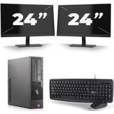 Fujitsu Esprimo E710 SFF - Intel Core i7-3e Generatie - 16GB RAM - 256GB SSD - Windows 10 + 2x 24 inch Monitor Nette Staat