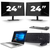 HP ProBook 430 G7 - Intel Core i5-10e Generatie - 13 inch - 16GB RAM - 512GB SSD - Windows 11 + 2x 24 inch Monitor Nette Staat