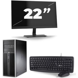 HP Compaq 8100 Elite CMT Tower - Intel Core i3-1e Generatie - 8GB RAM - 128GB SSD - Windows 10 + 1x 22 inch Monitor Nette Staat