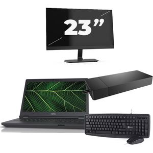 Fujitsu LIFEBOOK E5411 - Intel Core i5-11e Generatie - 14 inch - 16GB RAM - 256GB SSD - Windows 11 Home + 1x 23 inch Monitor Nette Staat