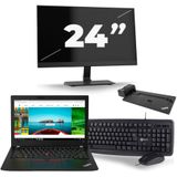 Lenovo Thinkpad A285 - AMD Ryzen 5 2500U - 12 inch - 8GB RAM - 256GB SSD - Windows 10 + 1x 24 inch Monitor Zichtbaar gebruikt