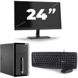 HP ProDesk 400 G3 Micro Tower - Intel Core i7-6e Generatie - 16GB RAM - 256GB SSD - Windows 11 + 1x 24 inch Monitor Nette Staat