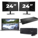 Dell Latitude 5420 - Intel Core i7-11e Generatie - 14 inch - 16GB RAM - 256GB SSD - Windows 11 + 2x 24 inch Monitor Zichtbare schade