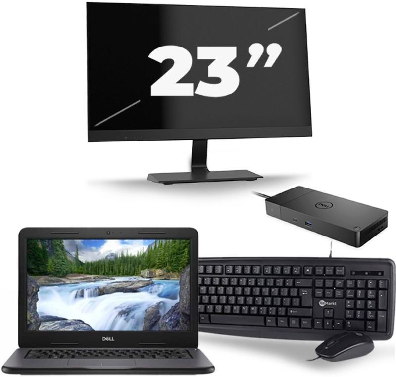 Dell Latitude 3310 - Intel Core i3-8e Generatie - 13 inch - 8GB RAM - 256GB SSD - Windows 11 + 1x 23 inch Monitor Nette Staat