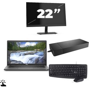 Dell Latitude 7330 - Intel Core i7-12e Generatie - 13 inch - Touch - 32GB RAM - 256GB SSD - Windows 11 Home + 1x 22 inch Monitor Nette Staat