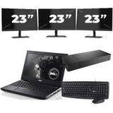 Dell Precision 3350 - Intel Core i7-10e Generatie - 15 inch - 16GB RAM - 256GB SSD - Windows 11 + 3x 23 inch Monitor Nette Staat