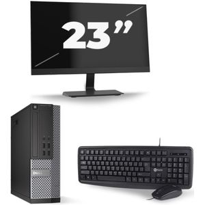 Dell Optiplex 7020 SFF - Intel Core i7-4e Generatie - 16GB RAM - 256GB SSD - Windows 10 + 1x 23 inch Monitor Nette Staat