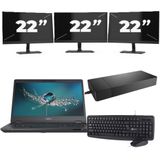 Fujitsu LIFEBOOK U7311 - Intel Core i5-11e Generatie - 13 inch - 16GB RAM - 256GB SSD - Windows 11 Home + 3x 22 inch Monitor Nette Staat