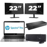 Chuwi CoreBook Pro - Intel Core i3-6e Generatie - 13 inch - 8GB RAM - 256GB SSD - Windows 11 Home + 2x 22 inch Monitor Zichtbare schade