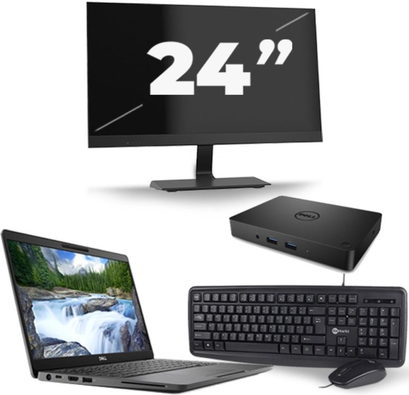 Dell Latitude 5300 - Intel Core i7-8e Generatie - 13 inch - 16GB RAM - 256GB SSD - Windows 11 + 1x 24 inch Monitor Zichtbare schade