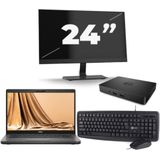 Dell Latitude 5401 - Intel Core i5-9e Generatie - 14 inch - 16GB RAM - 256GB SSD - Windows 11 + 1x 24 inch Monitor Zichtbaar gebruikt