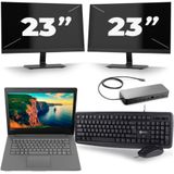 Lenovo V330-14IKB - Intel Core i5-8e Generatie - 14 inch - 16GB RAM - 256GB SSD - Windows 11 + 2x 23 inch Monitor Zichtbare schade