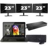 Lenovo ThinkBook 14 G2 - Intel Core i5-11e Generatie - 14 inch - 16GB RAM - 256GB SSD - Windows 11 Home + 3x 23 inch Monitor Nette Staat