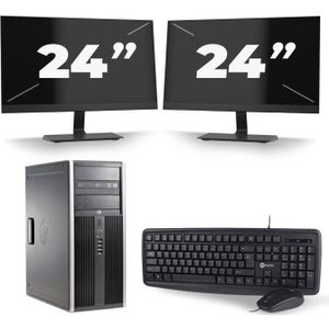 HP Compaq Elite 8300 Micro Tower - Intel Core i3-3e Generatie - 8GB RAM - 128GB SSD - Windows 10 + 2x 24 inch Monitor Nette Staat