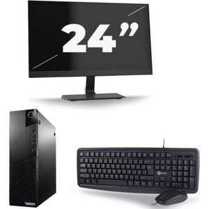 Lenovo ThinkCentre M93p USFF - Intel Core i5-4e Generatie - 8GB RAM - 256GB SSD - Windows 10 + 1x 24 inch Monitor Nette Staat