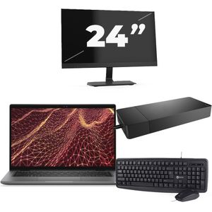 Dell Latitude 7430 - Intel Core i7-12e Generatie - 14 inch - 16GB RAM - 256GB SSD - Windows 11 Home + 1x 24 inch Monitor Nette Staat