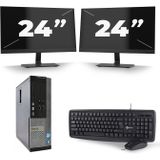 Dell Optiplex 9020 SFF - Intel Core i7-4e Generatie - 16GB RAM - 512GB SSD - Windows 10 + 2x 24 inch Monitor Nette Staat
