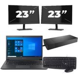 Dynabook Dynabook Tecra A40-G - Intel Core i3-8e Generatie - 14 inch - 8GB RAM - 256GB SSD - Windows 11 Home + 2x 23 inch Monitor Nette Staat