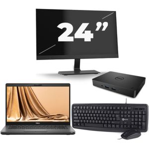 Dell Latitude 5401 - Intel Core i5-9e Generatie - 14 inch - 16GB RAM - 256GB SSD - Windows 11 + 1x 24 inch Monitor Nette Staat