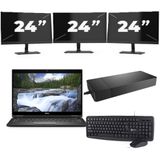 Dell XPS 13 7390 - Intel Core i5-10e Generatie - 13 inch - 16GB RAM - 256GB SSD - Windows 11 Home + 3x 24 inch Monitor Zichtbaar gebruikt