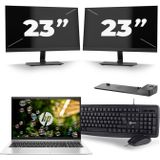 HP EliteBook 855 G7 - AMD Ryzen 3 Pro 4450U - 15 inch - 16GB RAM - 512GB SSD - Windows 10 Home + 2x 23 inch Monitor Zichtbaar gebruikt