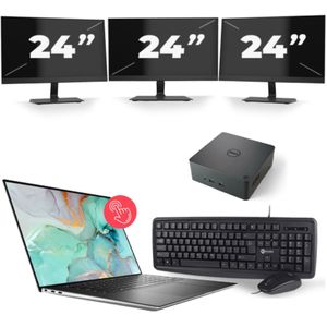 Dell Precision 5560 - Intel Core i7-11e Generatie - 15 inch - Touch - 16GB RAM - 256GB SSD - Windows 11 Home + 3x 24 inch Monitor Nette Staat