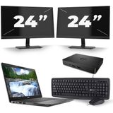 Dell Latitude 5300 - Intel Core i5-8e Generatie - 13 inch - 16GB RAM - 512GB SSD - Windows 11 + 2x 24 inch Monitor Nette Staat