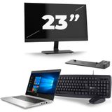 HP ProBook 430 G7 - Intel Core i5-10e Generatie - 13 inch - 16GB RAM - 256GB SSD - Windows 11 + 1x 23 inch Monitor Zichtbaar gebruikt